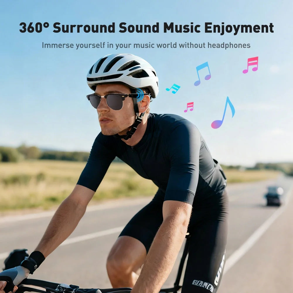 Revolutionary AI Smart Glasses - Bluetooth Enabled, Polarized Sunglasses with Touch Control & Voice Assistant for Ultimate Outdoor Experience
