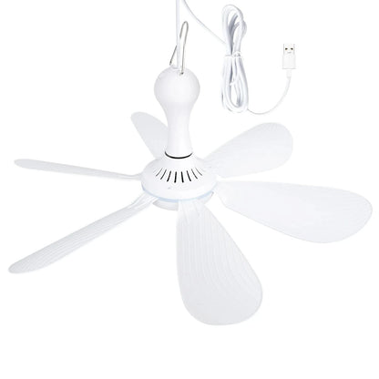 Experience Ultimate Comfort with Our Silent 6 Leaves USB Ceiling Canopy Fan – Perfect for Camping, Dorms, and More!