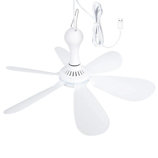 Experience Ultimate Comfort with Our Silent 6 Leaves USB Ceiling Canopy Fan – Perfect for Camping, Dorms, and More!