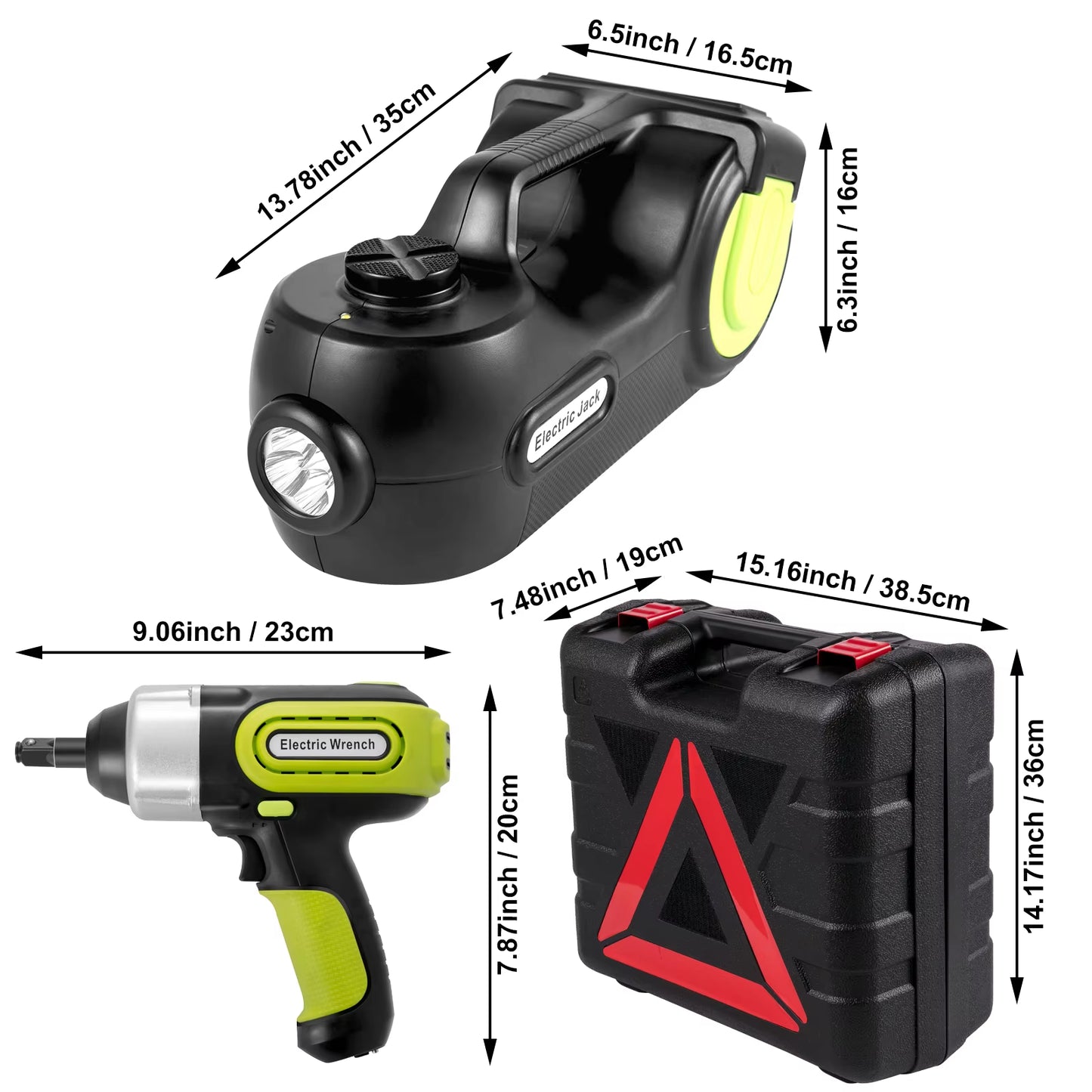 Power Up Your Roadside Repairs with the Succebuy 5T 12V Electric Car Jack Kit: Impact Wrench, LED Light & Portable Hydraulic Solution for Quick Tire Lifting