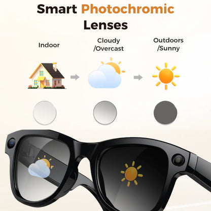  Darkview™  AI Smart Glasses 8MP HD Camera Lenses 8-Hour Battery Life Built-In Voice Assistant Supports Noise-Canceling Calls & Music Playback Dual Microphone Noise Reduction AI Smart Translation Sunglasses