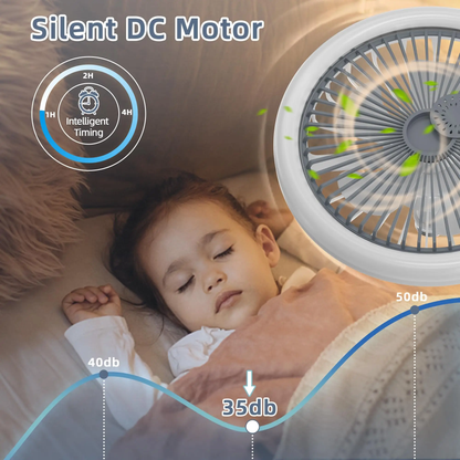 Modern Ceiling Fan with Light LED Fan Light E27 Screw Fan Light Remote Control Light Fan Ceiling Room Decoration