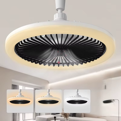 Modern Ceiling Fan with Light LED Fan Light E27 Screw Fan Light Remote Control Light Fan Ceiling Room Decoration