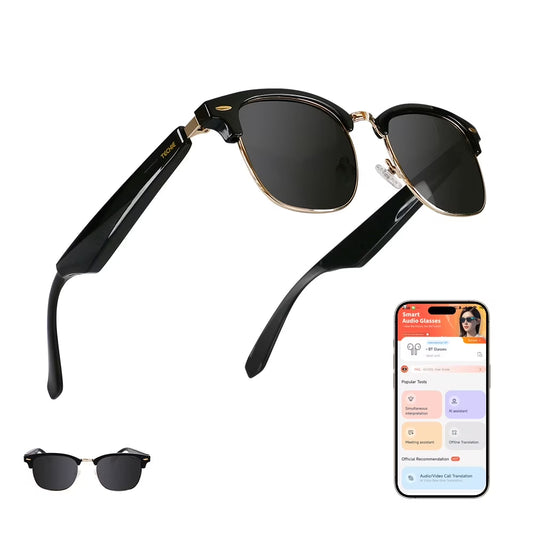 Revolutionary AI Smart Glasses - Bluetooth Enabled, Polarized Sunglasses with Touch Control & Voice Assistant for Ultimate Outdoor Experience