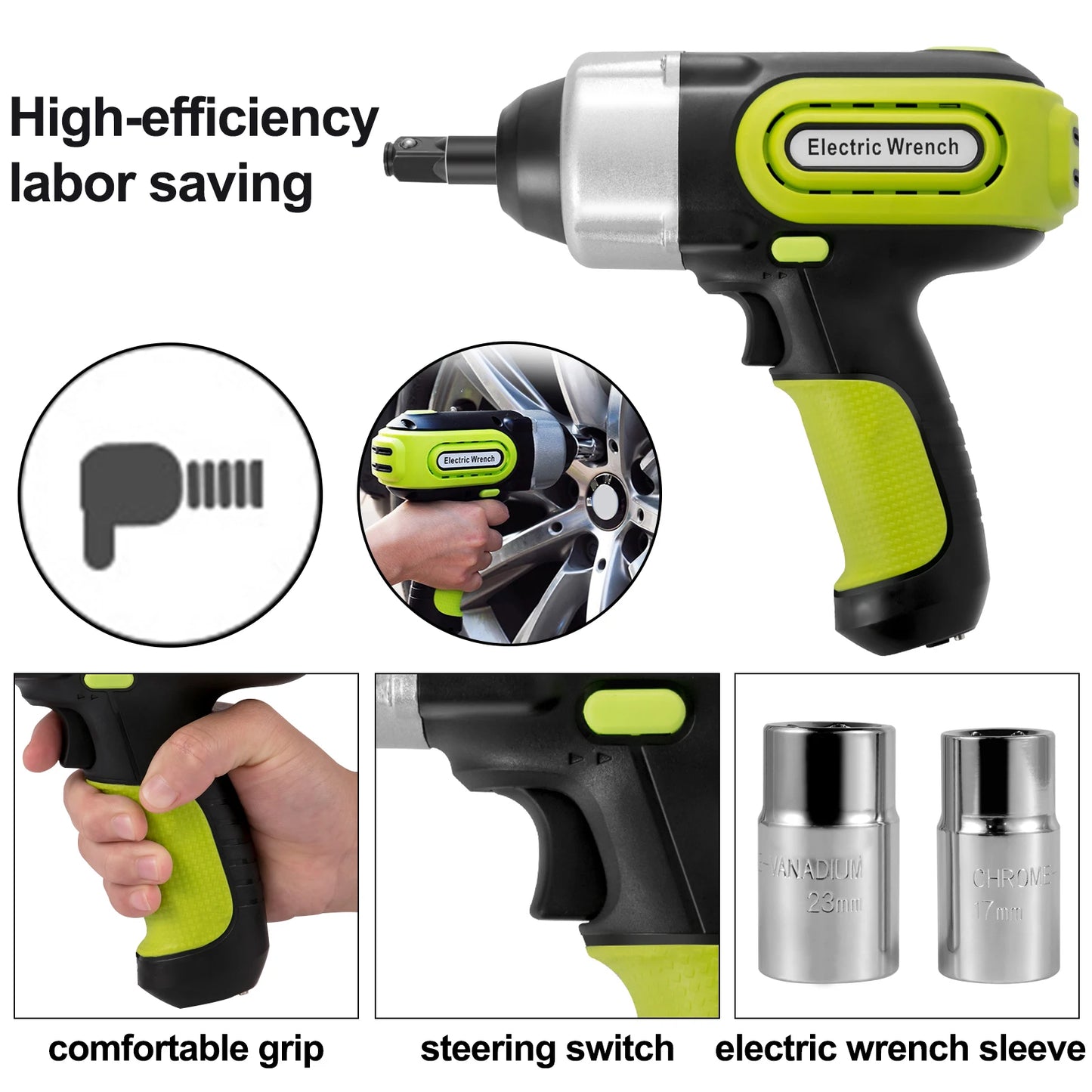 Power Up Your Roadside Repairs with the Succebuy 5T 12V Electric Car Jack Kit: Impact Wrench, LED Light & Portable Hydraulic Solution for Quick Tire Lifting