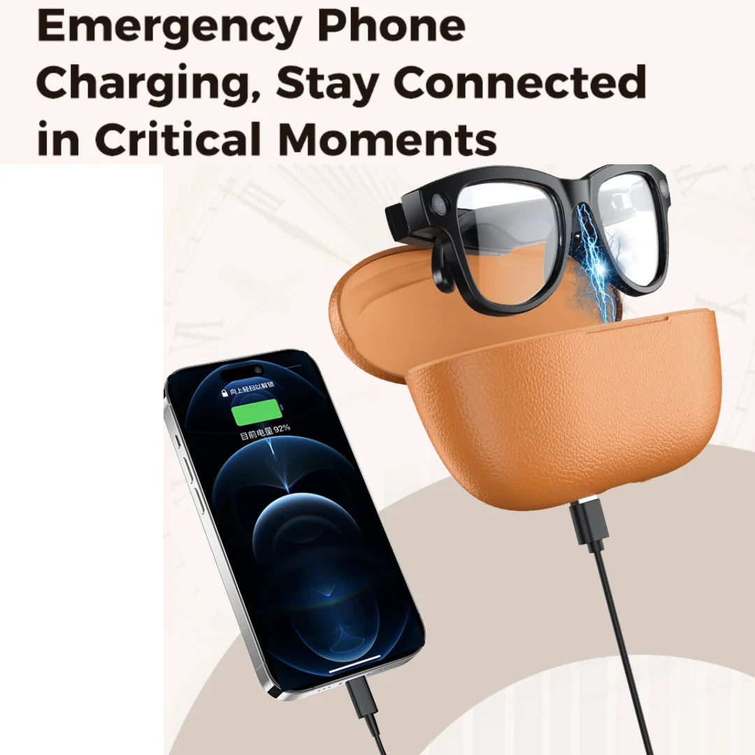  Darkview™  AI Smart Glasses 8MP HD Camera Lenses 8-Hour Battery Life Built-In Voice Assistant Supports Noise-Canceling Calls & Music Playback Dual Microphone Noise Reduction AI Smart Translation Sunglasses