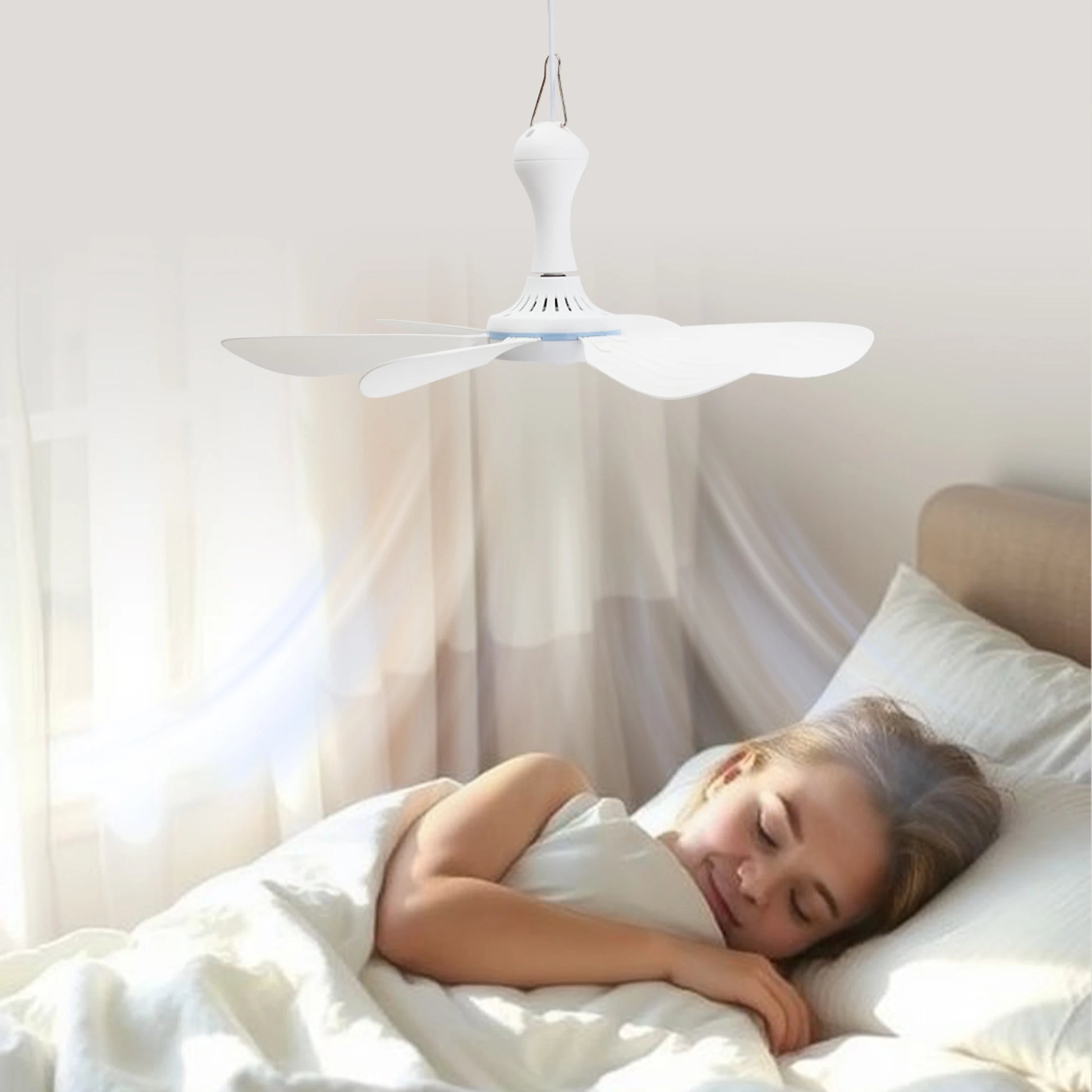 Experience Ultimate Comfort with Our Silent 6 Leaves USB Ceiling Canopy Fan – Perfect for Camping, Dorms, and More!